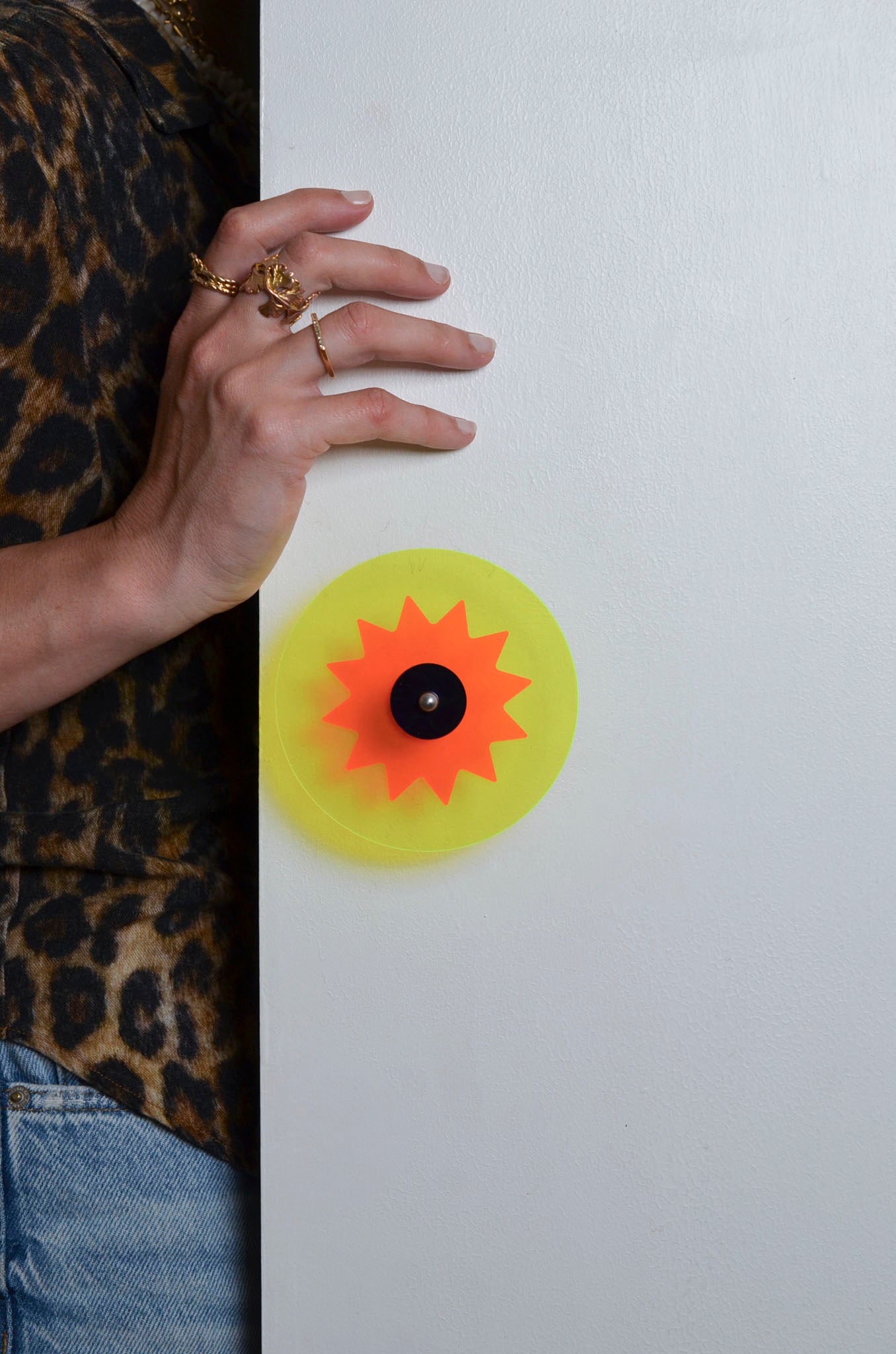 Poignées colorées soleil pop couleur primaire fluo