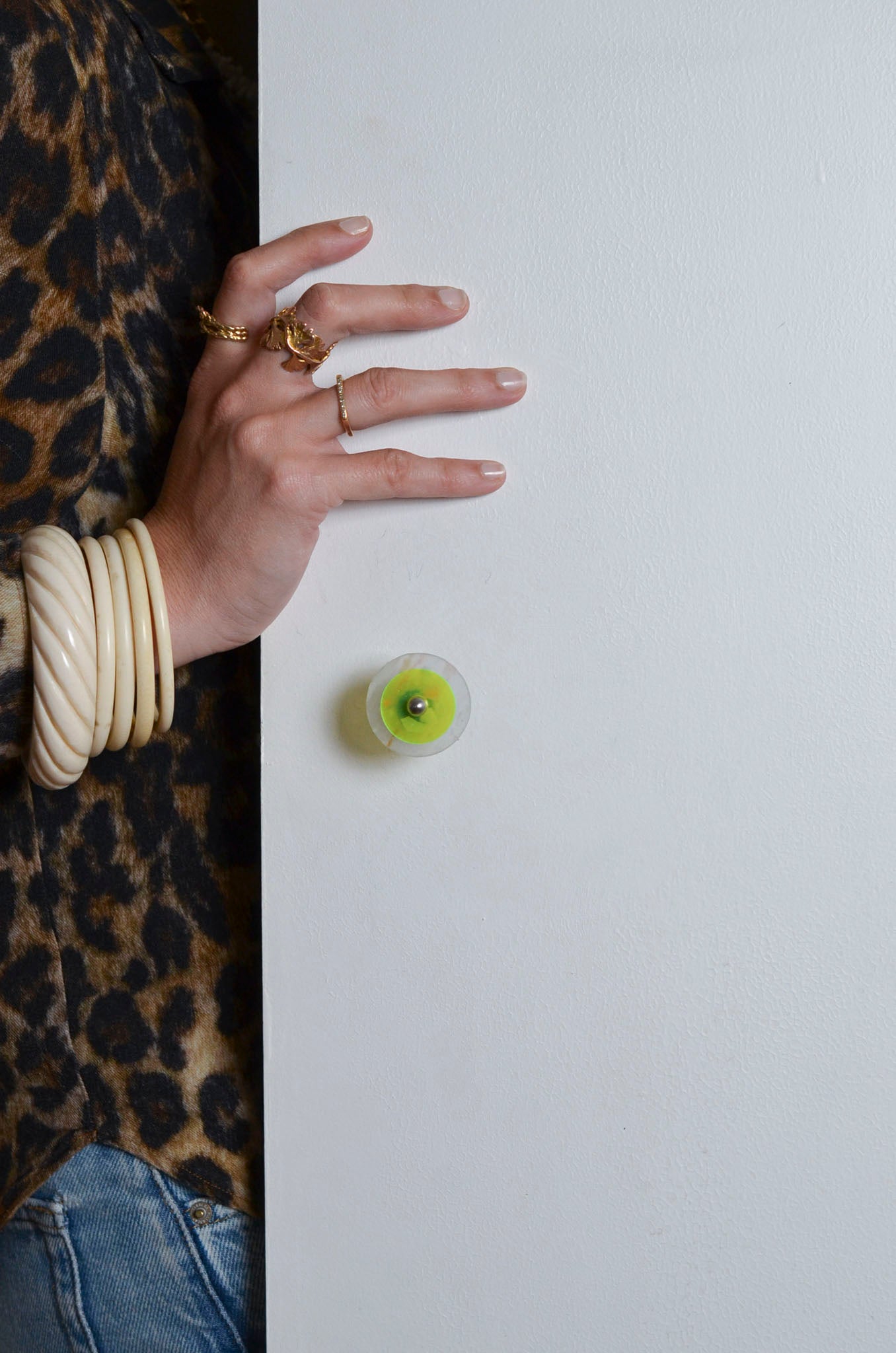 Rayon vert Studio poignée couleur jaune