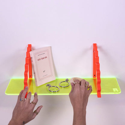 etagère soleil jaune fluo