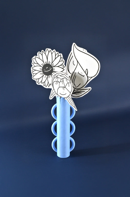 Kit Spring vase et fleurs illustrées
