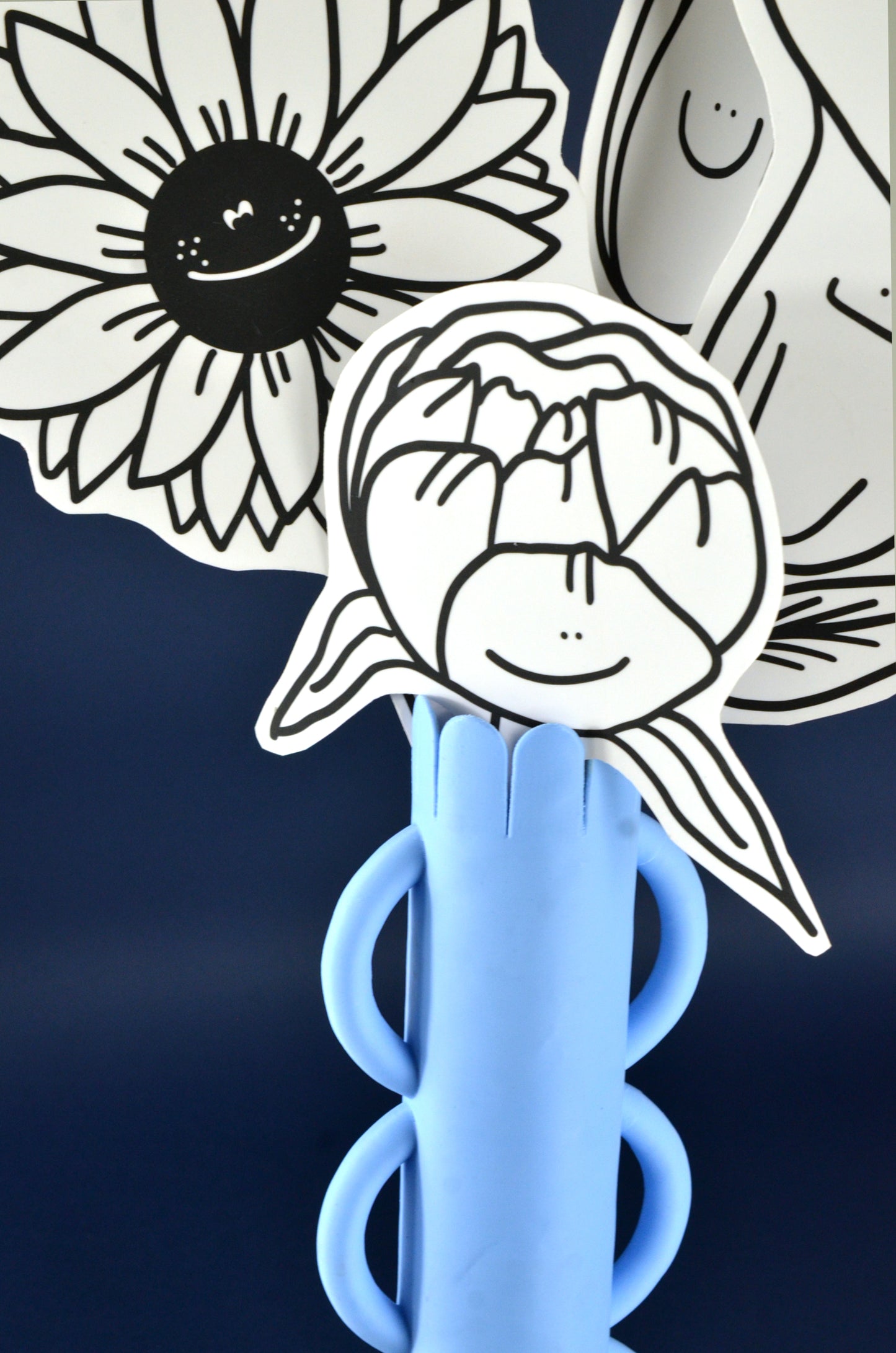 Kit Spring vase et fleurs illustrées