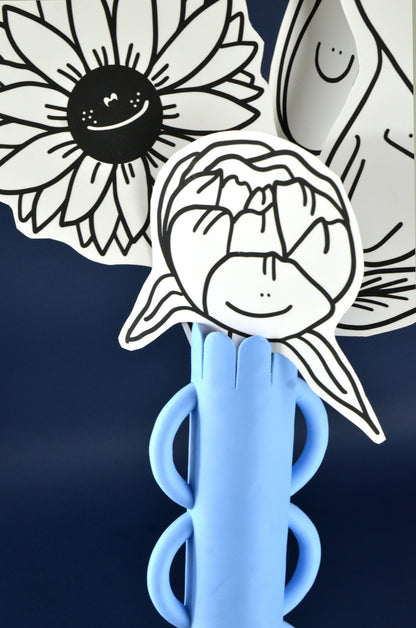 Kit Spring vase et fleurs illustrées