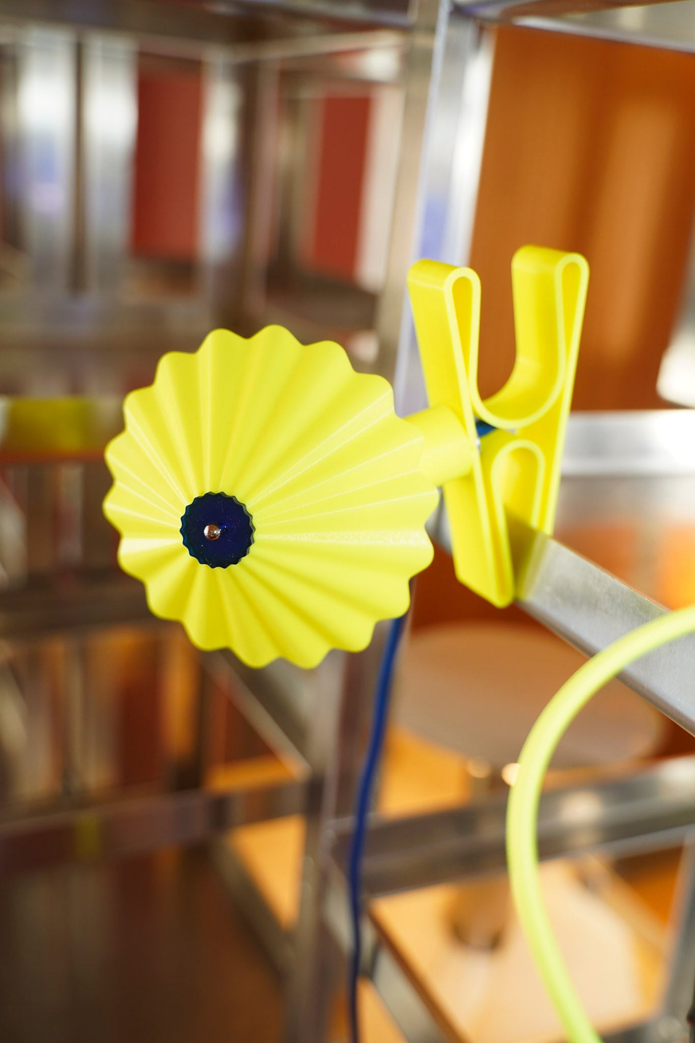 lampe plastique colorée recyclée , impression 3D Rayon Vert studio