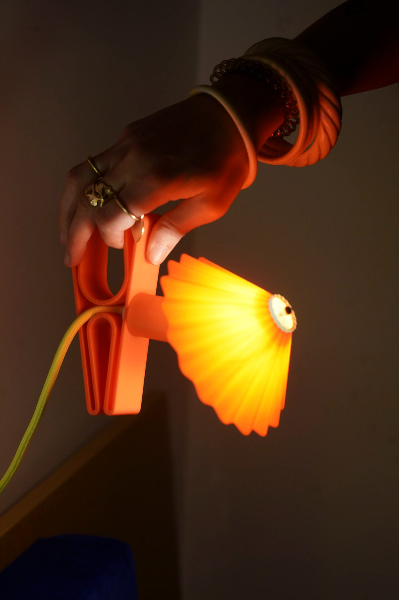 lampe plastique colorée recyclée , impression 3D Rayon Vert studio