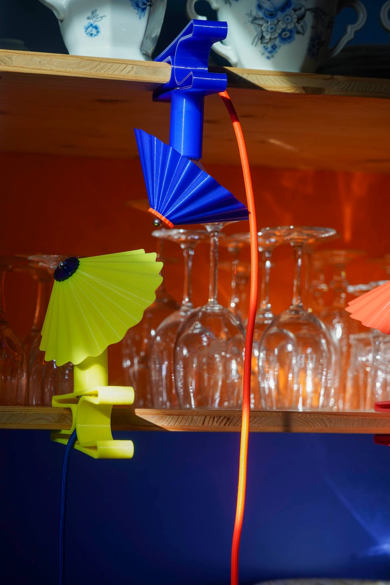 lampe plastique colorée recyclée , impression 3D Rayon Vert studio