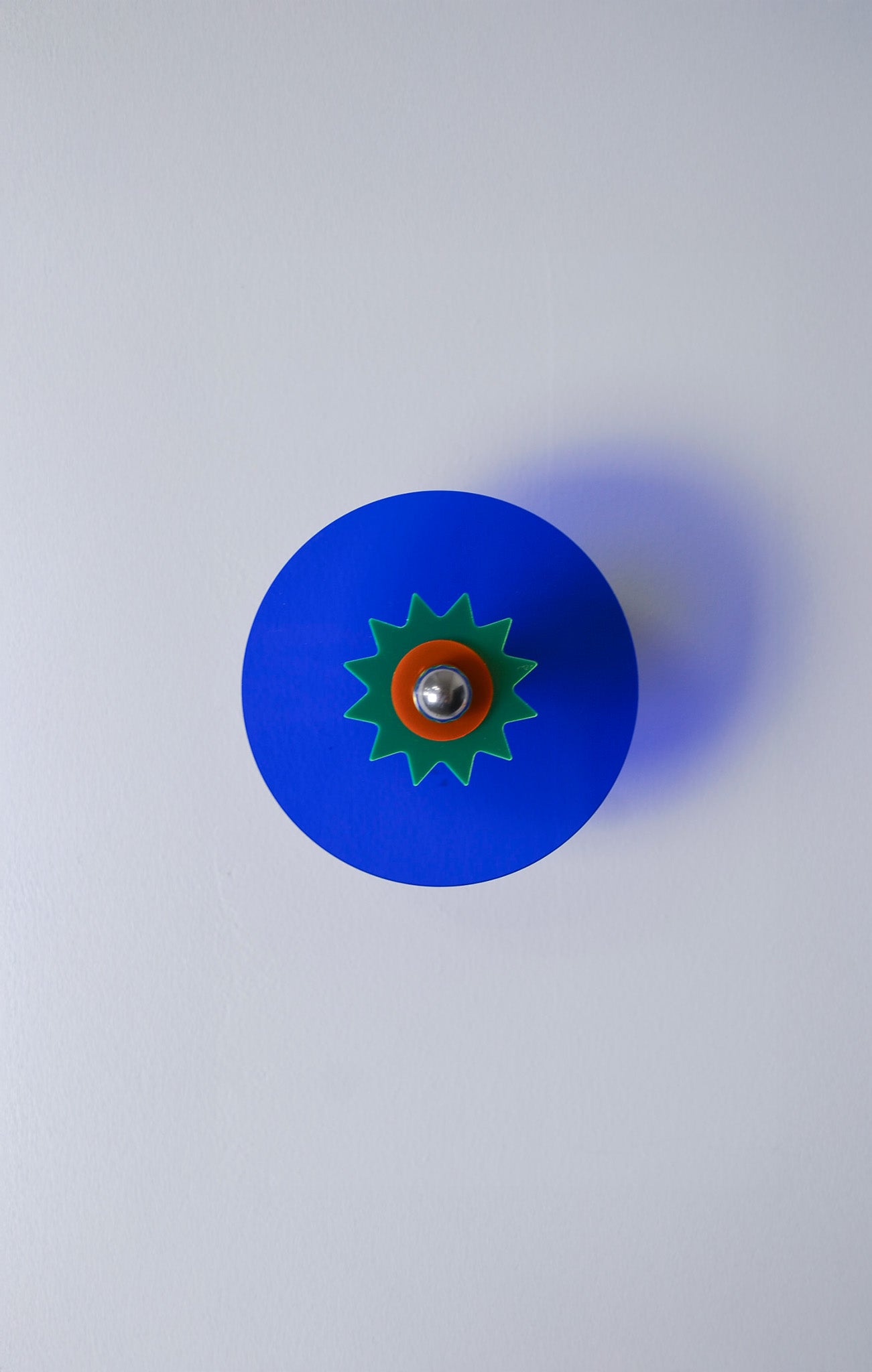 patère colorées soleil pop bleu fluo