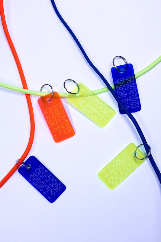 Portes clés fluo Rayon Vert Studio